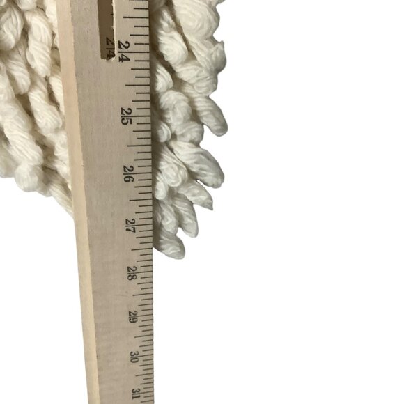 Chunky Concert Knit Sweater Vest Artisan Cream Wool Blend Women Size Medium - Picture 7 of 8